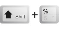 Shift gomb ábrája
